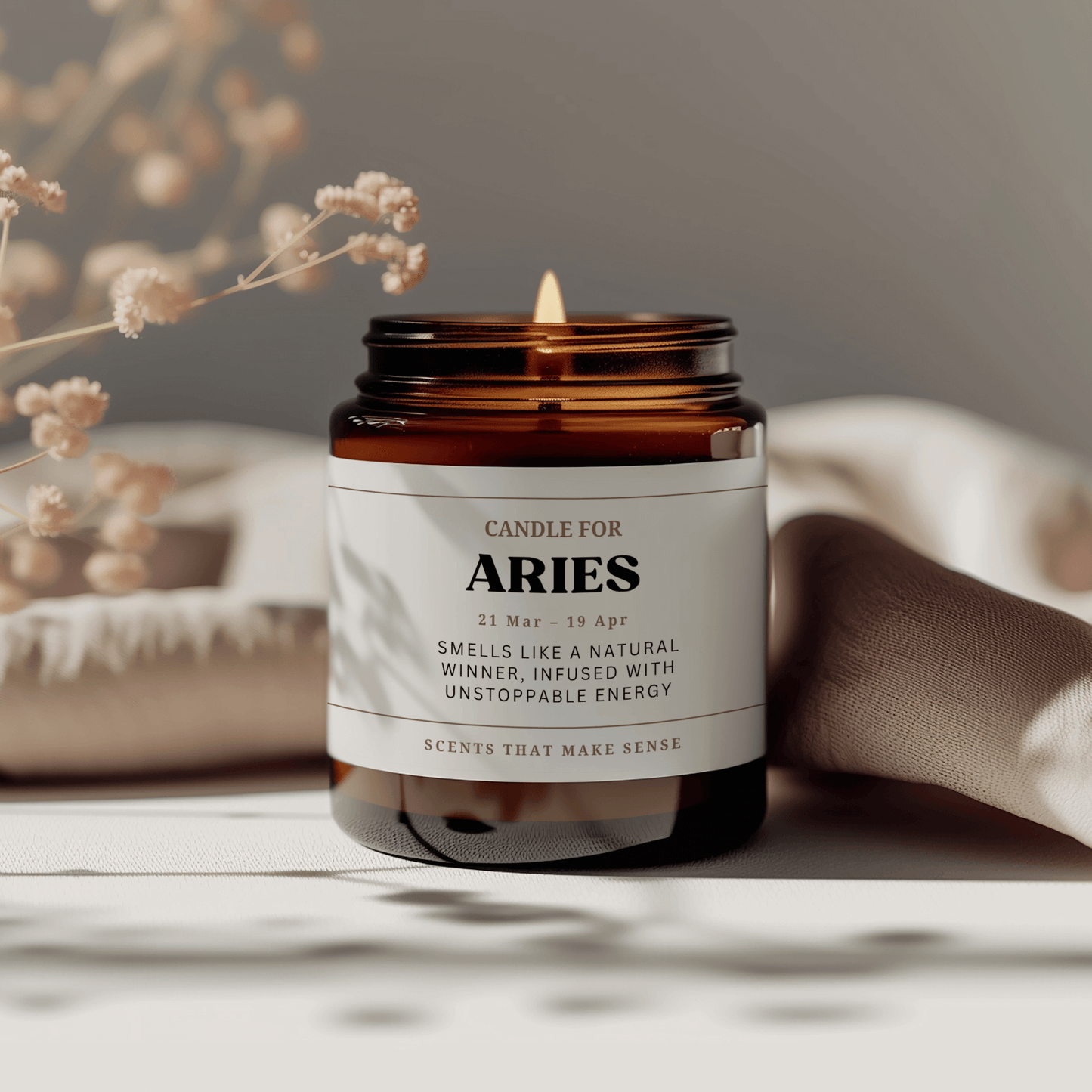 Aries Zodiac Candle