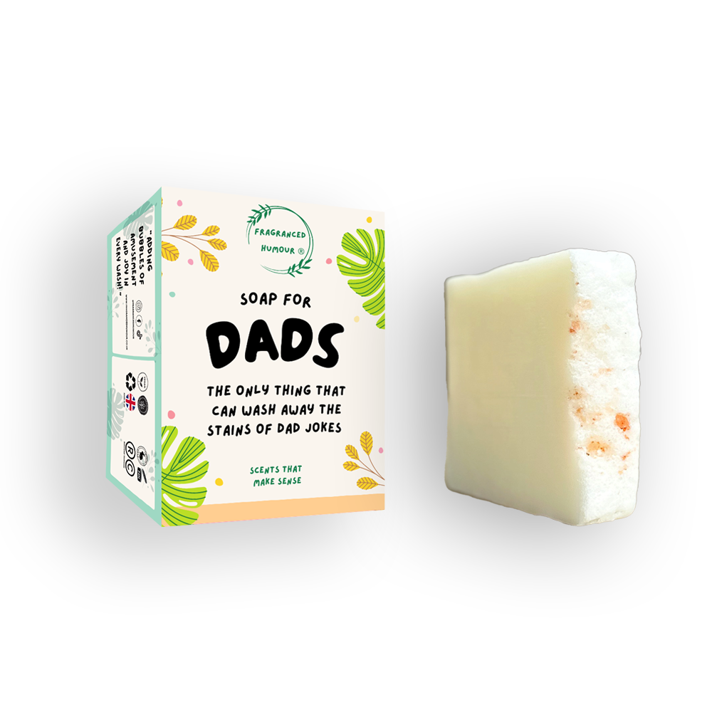 funny birthday gift idea for dad rude soap that reads the only thing that can wash away the stains of dad jokes