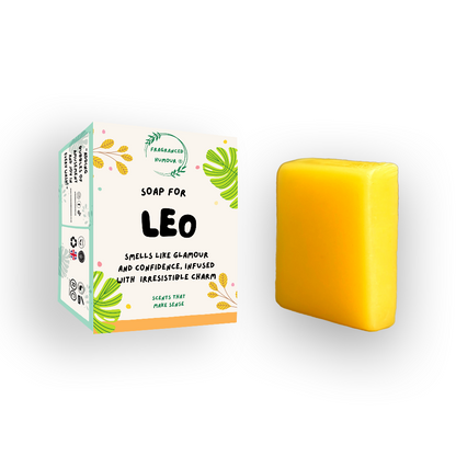 leo birthday gift for your zodiac loving friend funny soap the text reads leo smells like glamour and confidence infused with irresistible charm