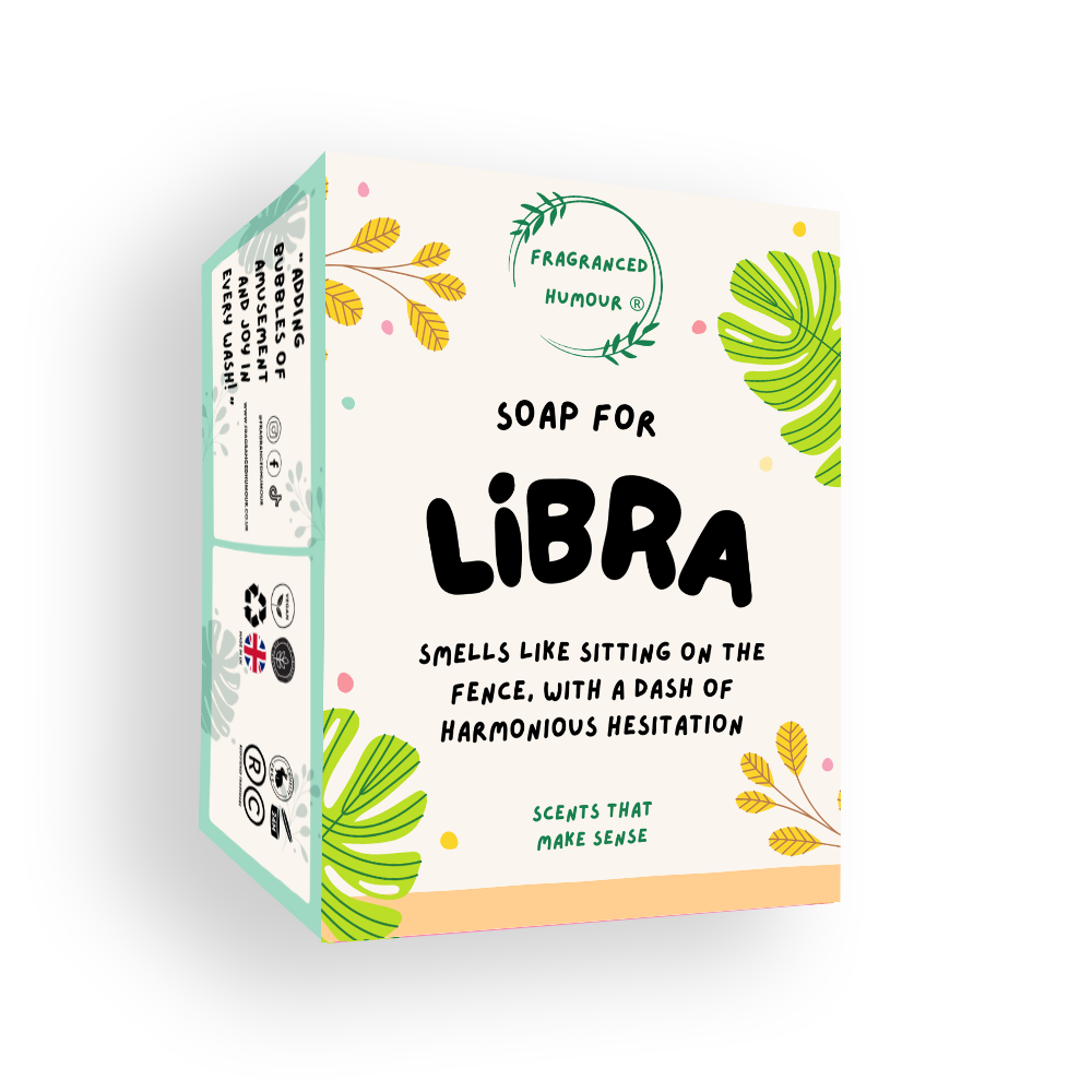 libra birthday gift idea zodiac soap with funny text on the box libra smells like sitting on the fence with a dash of harmonious hesitation