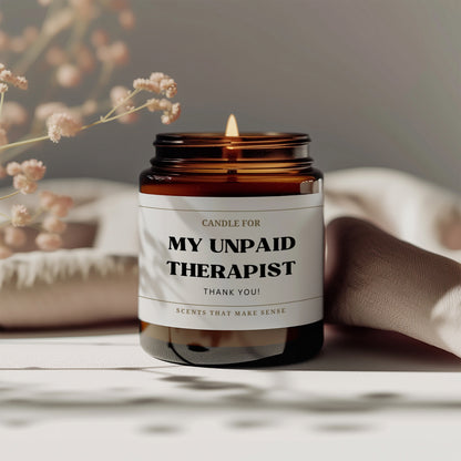 Unpaid Therapist Candle