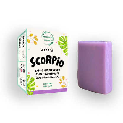 funny birthday gift idea scorpio gift zodiac soap for scorpio the text on the soap box reads scorpio smells like seduction expert infused with compelling charisma