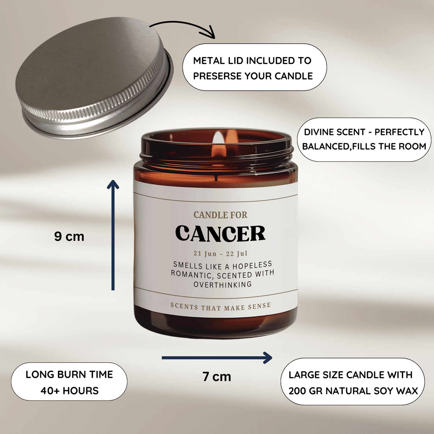 Cancer Zodiac Candle