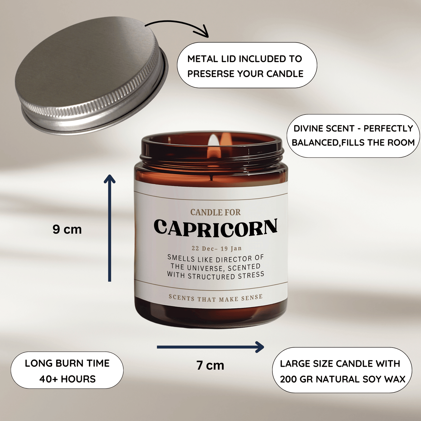 Capricorn Zodiac Candle