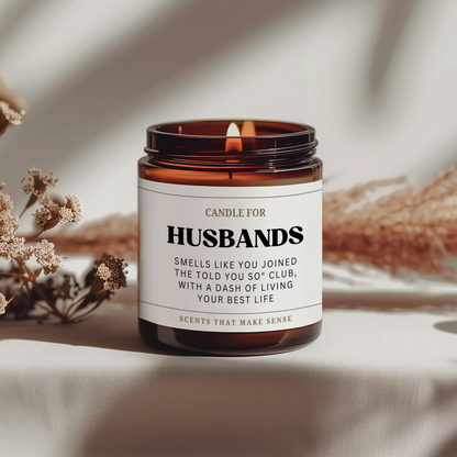 Funny Candle Gift For Husband I Told You So Club
