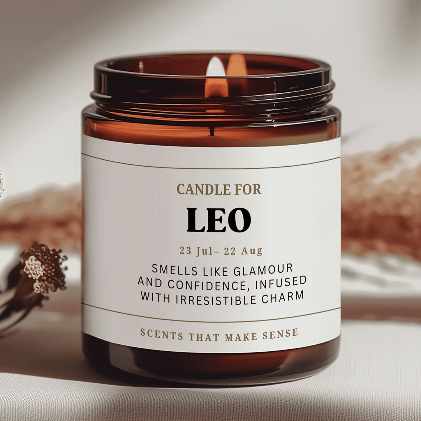 Leo Zodiac Candle