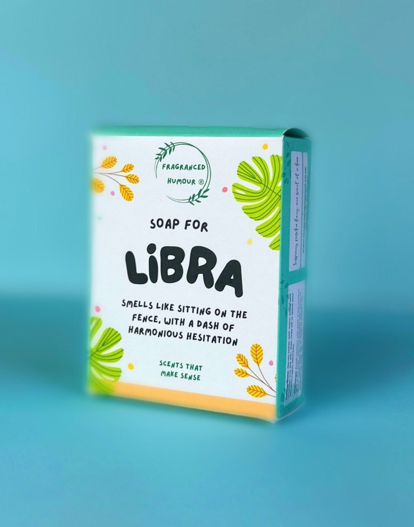 libra birthday gift funny soap the text reads soap for libra smells like sitting on the fence with a dash of harmonious hesitation
