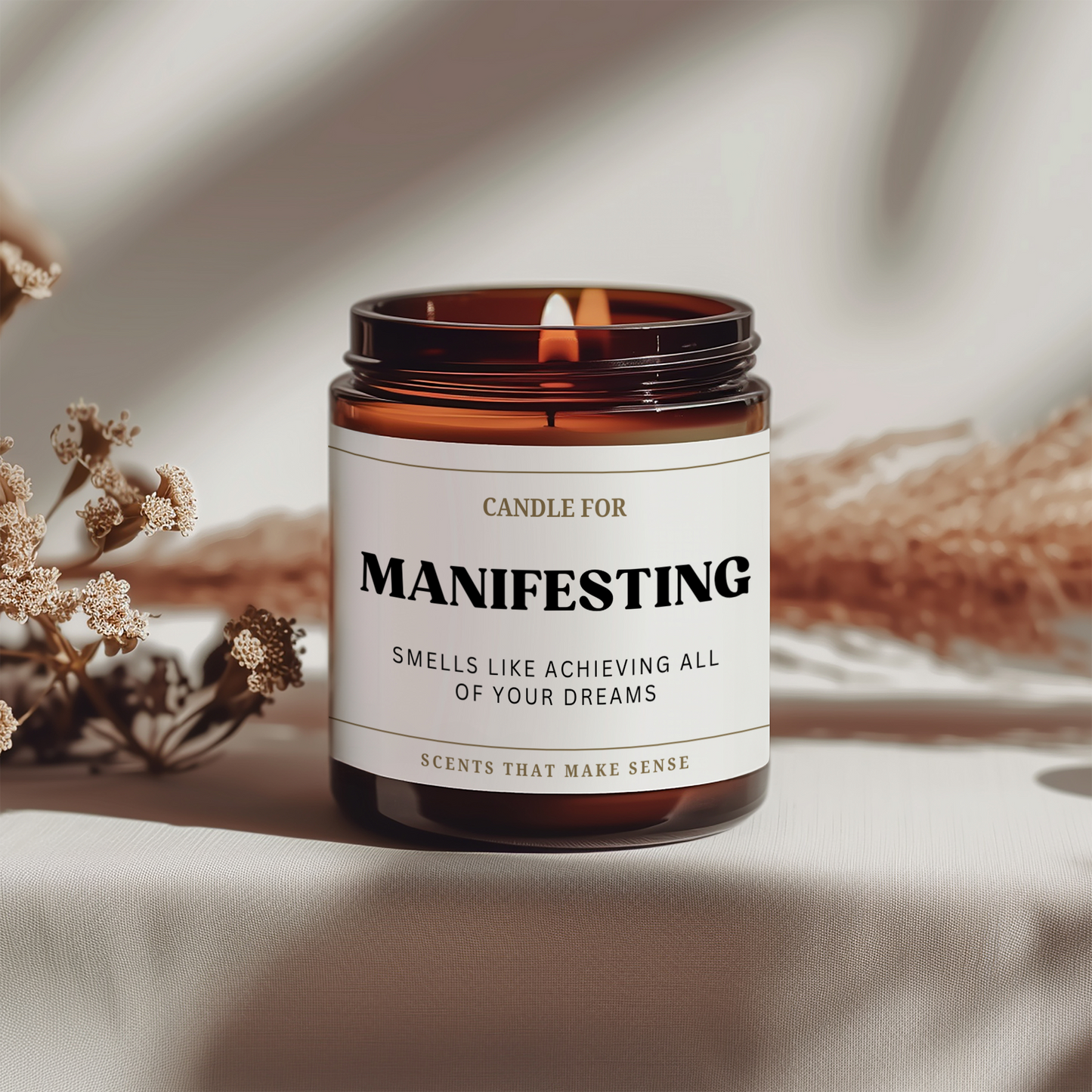 Manifesting Gift Funny Positivity Candle Achieving All Of Your Dreams