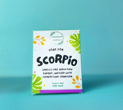 scorpio birthday gift zodiac gift funny soap for scorpio the text reads smells like seduction expert infused with compelling charisma