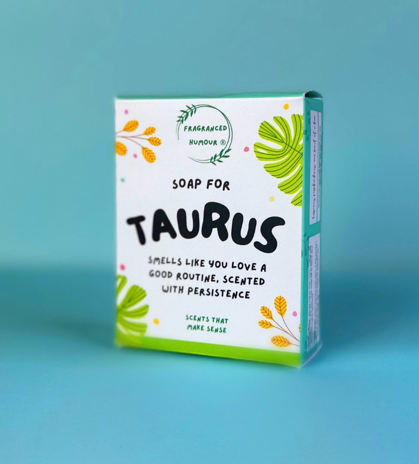 taurus birthday gift funny soap gift the text on the soap box reads soap for taurus smells like you love a good routine scented with persistence
