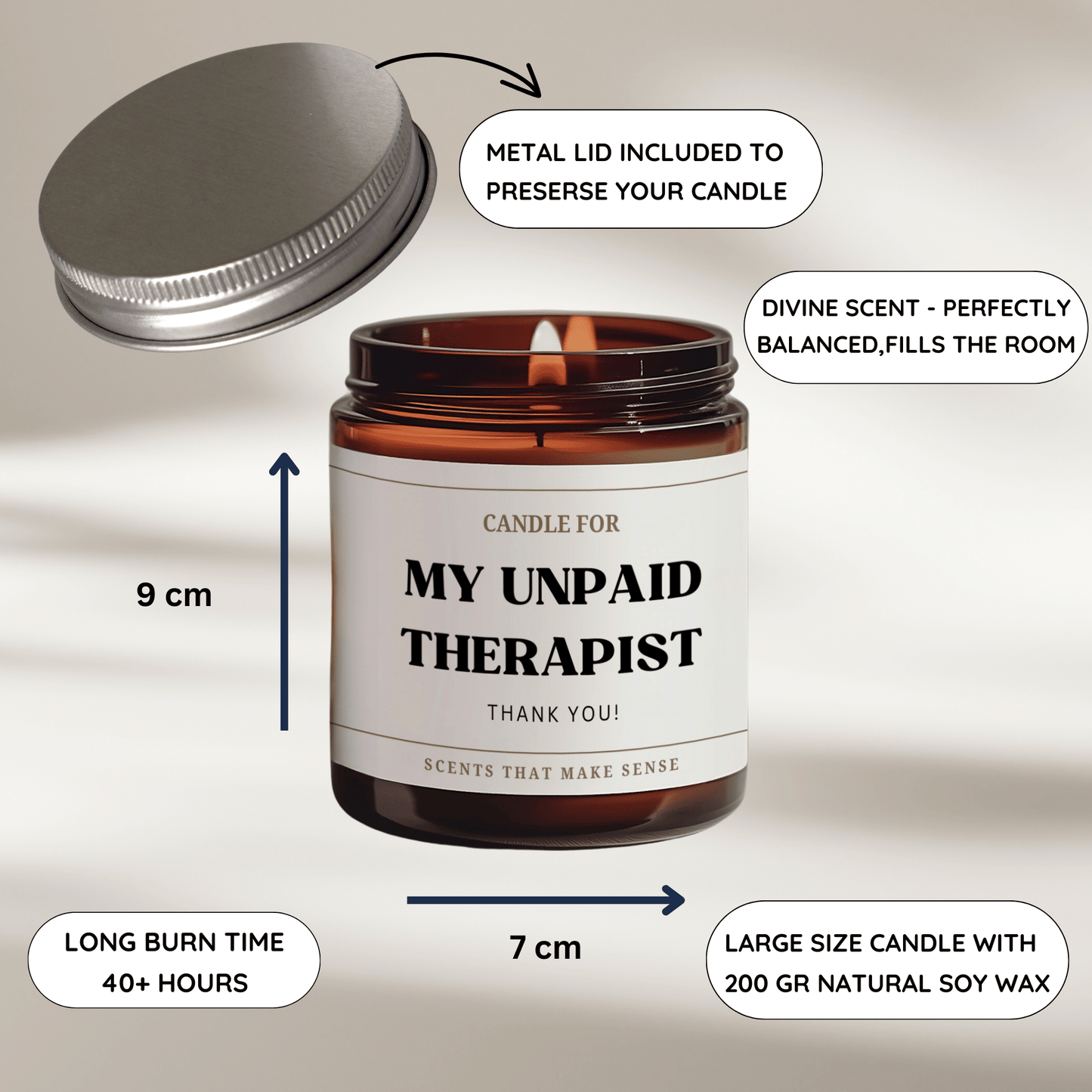 Unpaid Therapist Candle