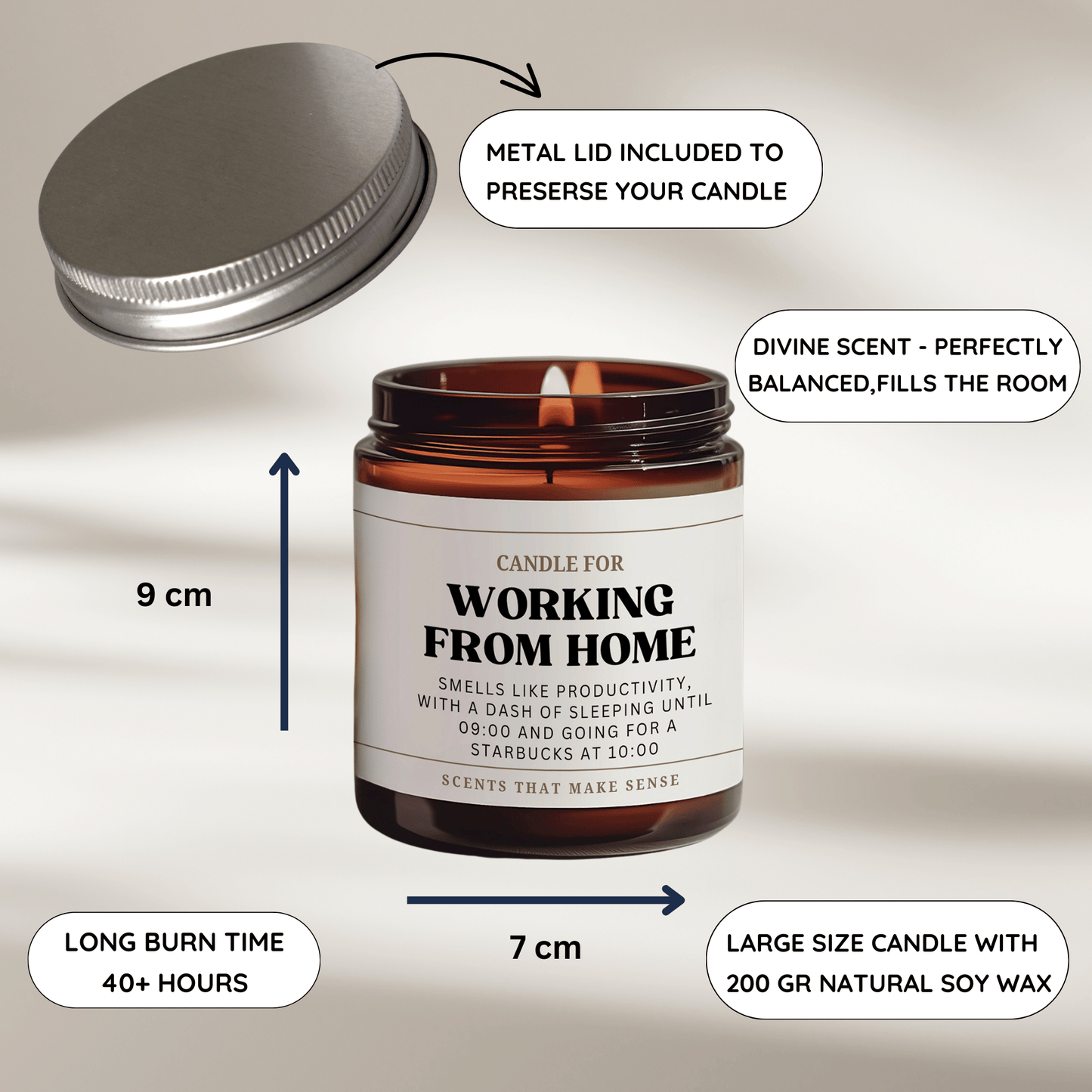 Working From Home Candle